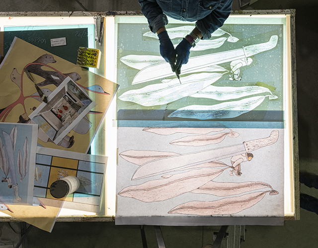 Laboratorio vetrate Canada Goose Milano