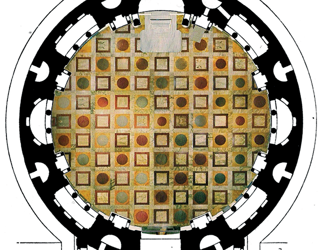 Visione dall'alto pavimento del pantheon