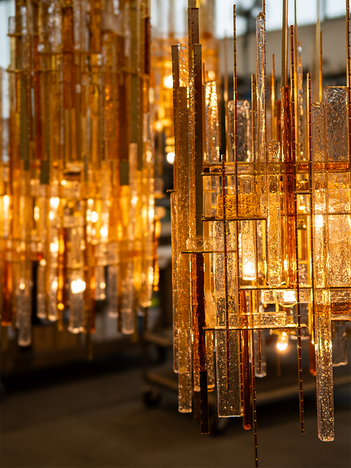 Dettagli lavorazione lampadario Poliarte