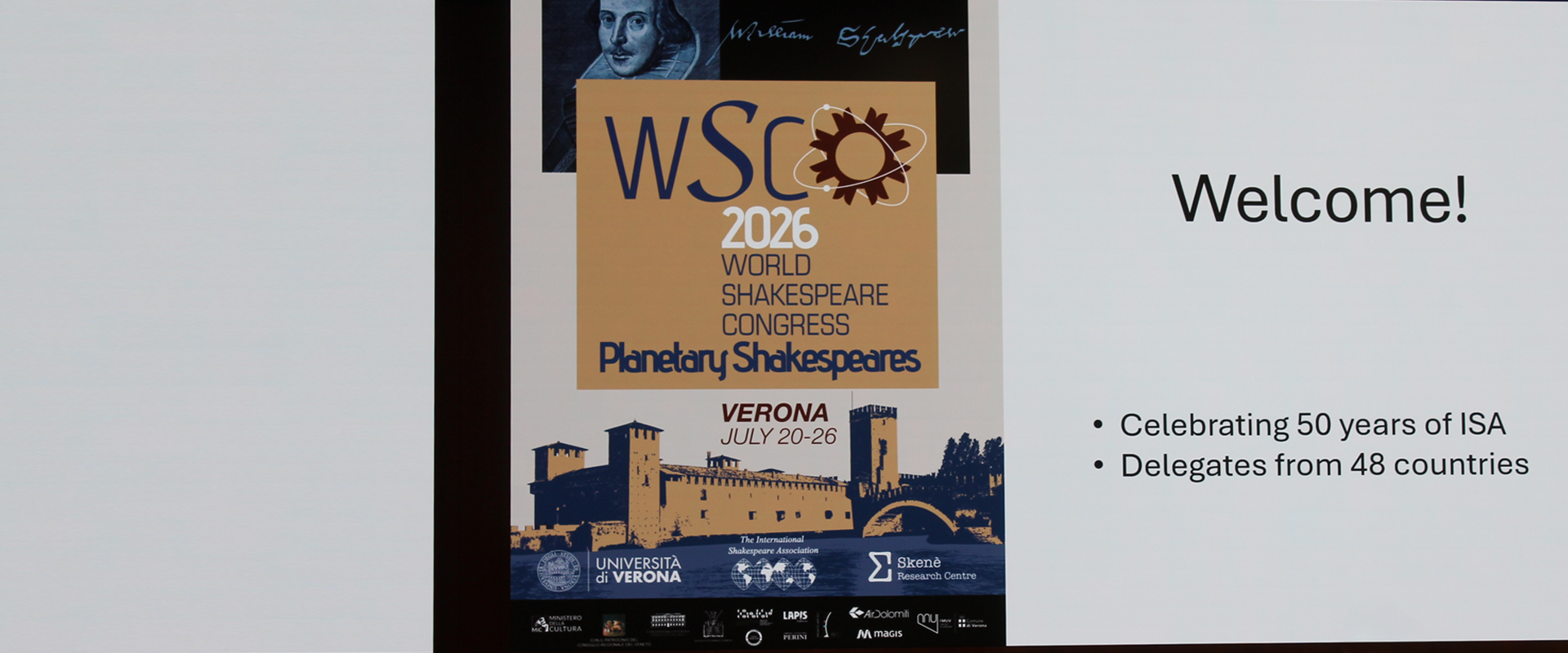 Premiazione con le medaglie realizzate da Progetto Arte Poli per il World Shakespeare Congress 2026 tenutosi a verona